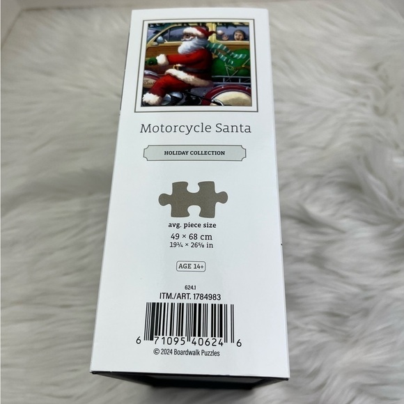 NEW Boardwalk Motorcycle Santa 1000 Piece Jigsaw Puzzle Holiday 19 1/4”x26 5/8” - Picture 5 of 10
